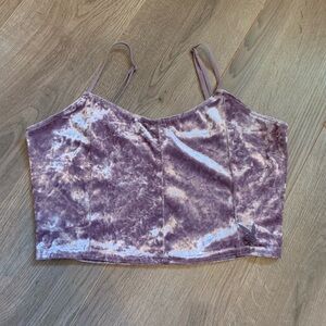 Playboy Crushed Velvet Crop Top